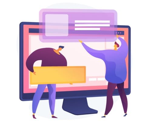 Website interface development planning vector concept metaphor.